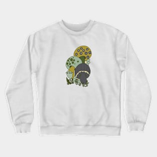 Retro Mushroom Design Crewneck Sweatshirt